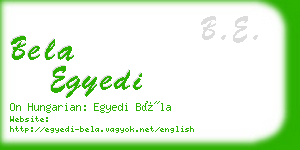 bela egyedi business card